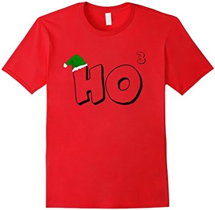 Men's Ho Ho Ho (Power of 3) Funny Xmas Christmas Santa Shirt 3XL Red