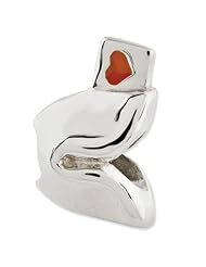 Sterling Silver Reflections Fortune Cookie with Enamel Bead