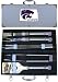 NCAA Kansas State Wildcats 8pc. BBQ Set w/Case
