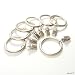 Premium Drapery Clip Rings - Satin Nickel - Extra Thickness - Set of 7 pcs