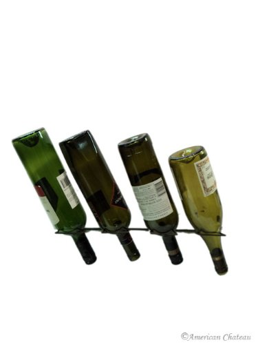 See 4 Bottle Wall Mounted Horizontal Metal Wine Rack