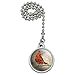 Graphics and More Cardinal Red Bird on Tree Branch Ceiling Fan and Light Pull Chain