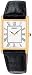 Seiko Men's Dress Black Leather Strap Watch #SNF672