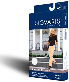 Women's Casual Cotton 15-20mmHg Closed Toe Knee High Sock Size: B (7.5-9.5), Color: Navy 10
