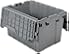 Akro-Mils 39120 Plastic Storage and Distribution Container Tote with Hinged Lid, 21.5-Inch L by 15-Inch W by 12.5-Inch H, Grey, Case of 6