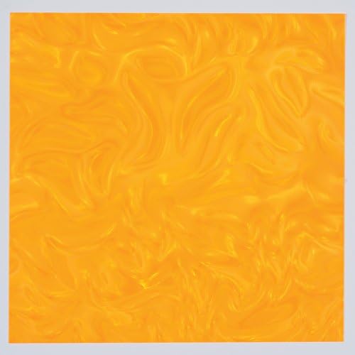 12"x12" Neon Orange Leaf Holographic Plastic Sheet