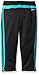 adidas Toddler Girls' Performance Pant, Black/Teal, 3T