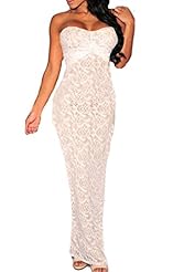 Strapless Off the Shoulder Checkered Print Spring Summer Winter Lace Polyester/Spandex Evening Dress/Prom Dress 