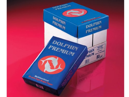 Childrens Toyshop  Electronics : Dolphin Premium A4 210x297mm white office paper, 80gsm, REAM of 500 sheets