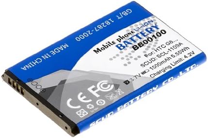 SCUD®(code:1399, Hong Kong Stock) 1500mAh BB00100 Li-ion Cell Phone Batteries for HTC A315C; A3333; A3360; A3380; A6363; A6388; A6390; G7mini; G8; HTC Incredible; HTC My Touch 3G Slide; HTC Wildfire A3366; T5588