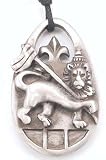RASTA LION KING Reggae Silver Tone PEWTER PENDANT Necklace
