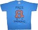 Junk Food Monopoly Free Parking Officially Licensed t-shirt Blue Image