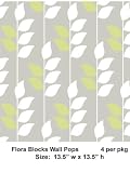 Wallpaper Brewster Wall Pops Flora Blocks WPB93851