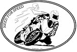 SPORTBIKE - NEED FOR SPEED - Motorcycle - Oval- Biker-Decal-Sticker - Can be used for Cars, Trucks, Notebooks etc.