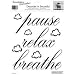Roommates RMK0039SS Pause- Relax -Breathe Peel & Stick Single Sheet- Pack of 8