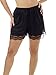 Underworks Pettipants Nylon Culotte Slip Bloomers Split Skirt 4-inch Inseam Small-Black