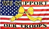We Support Our Troops Flag - 3 foot by 5 foot Polyester (NEW)