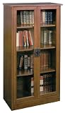 Glass Door Bookcase - Oak