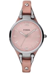 Fossil Watches, Womens Georgia Leather Watch Pink