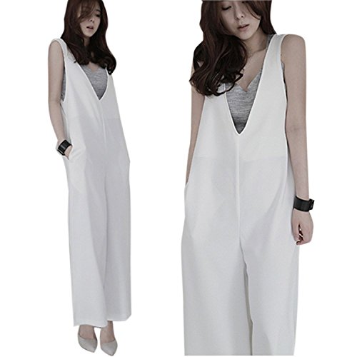 (ベルク)VELUC レディース サロペット オールインワン ジャンプスーツ つなぎ ワイドパンツ ガウチョ グラマラス ゆったり ゆるカジ 大人可愛い きれい系 マタニティ カジュアル トレンド 大きいサイズ ブラック ホワイト M.L.XL ~ オリジナルメッセージカードセット ~ (XL, ホワイト) (ベルク)VELUC レディース サロペット オールインワン ジャンプスーツ つなぎ ワイドパンツ ガウチョ グラマラス ゆったり ゆるカジ 大人可愛い きれい系 マタニティ カジュアル トレンド 大きいサイズ ブラック ホワイト M.L.XL ~ オリジナルメッセージカードセット ~ (XL, ホワイト)