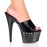 PLEASER　プリーザー サイズ8(24cm）　ADORE-701-5 プラットフォーム　ピンヒール　サンダル スタッズ レザー 黒 セクシー8