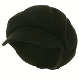 Big Size Melton Wool Newboy Cap-Black W07S40E