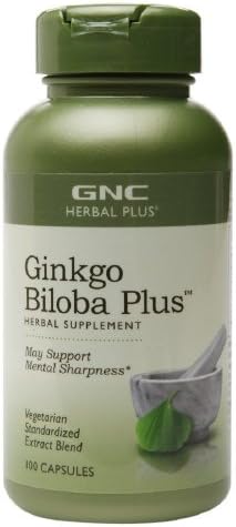 GNC Herbal Plus Ginkgo Biloba Plus, Vegetarian Capsules-100 ea