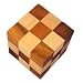 Handmade Wood Snake Cube Solitaire Challenge Game