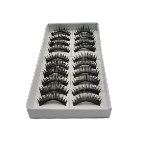 10 Pairs Professional Make Up False Eye lash Eyelashes-For Christmas Gift