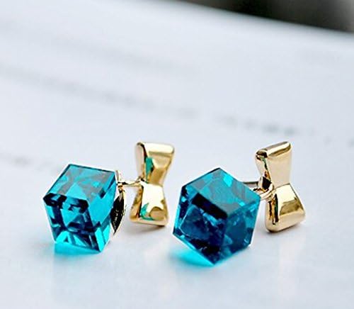 Fashion Womens Flower Stud Earrings (E-blue)