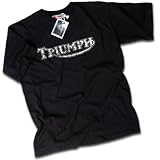 HotScamp Premium Triumph Distressed Logo Mens Black T-Shirt