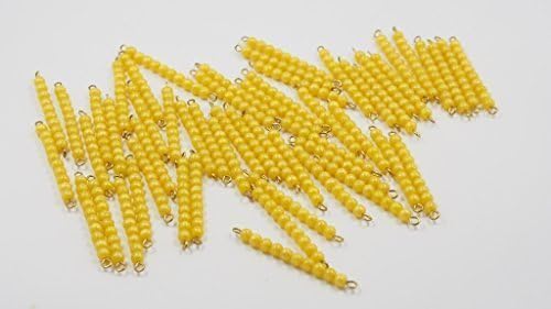 TOPVISAMontessori Mathematics Golden Beads 55pcs/Set Mt0155