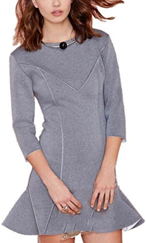 hodooyee Fishtail Flounces Hip-hugging Medium Long Dress Size US 4 Grey
