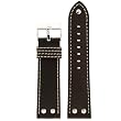 Pilot Watch Band with Rivets Brown 22mm Tech Swiss