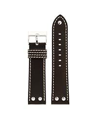 Pilot Watch Band with Rivets Brown 24mm Tech Swiss