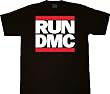 Run DMC Logo Portrait Black T-shirt Tee