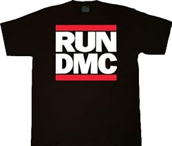 Run DMC Logo Portrait Black T-shirt Tee