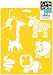 Stencil Mania 7x10 Stencil: Wild Animals
