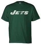 NFL Men's New York Jets Faded Wordmark Tee (Hunter, XX-Large)