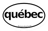 Quebec French Canada Flag Car Bumper Sticker Decal Oval