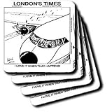 Londons Times Funny Cat Cartoons - Cat Airline Pilots - Coasters