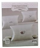 50 Ct Wilton Wedding Printable White Favor Kit Pillow Box