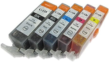 TS 5-PK Canon PGI-225 BK CLI-226 BK C M Y, compatible ink cartridges for Canon PIXMA MG8120, MG6120 printers (1 Black 225, 1 black 226, 1 Yellow 226, 1 Cyan 226, 1 Magenta 226)