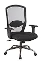 Office Star Work Smart Screen Back Mesh Seat Executive Chair, Black