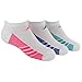 adidas Girls Cushion No Show Socks (Pack of 3), White/Solar Pink - Night Flash Purple - Vivid Mint, Medium