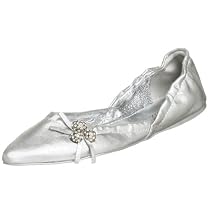 Matisse Women's Spin Scrunch Flat,Silver,7 M