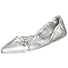 Matisse Women's Spin Scrunch Flat,Silver,6.5 M