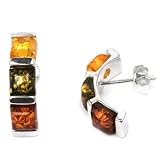 41z6ljKMXXL. SL160  Sterling Silver and Multicolor Amber Earrings