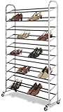 Whitmor 6060-3510 Chrome Supreme 50 Pair Shoe Rack