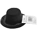 Stiffened Felt Top Hat: 3" Black